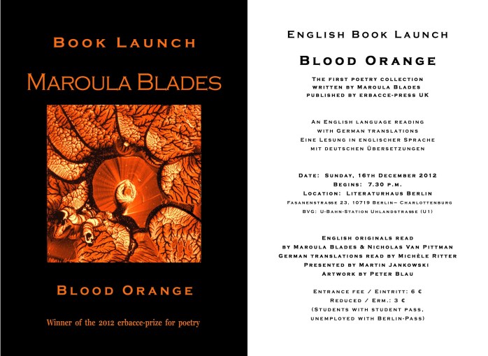 Maroula Blades - Book Launch - email flyer