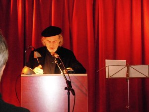 “Mittagswut”, Lesung mit Felix Philipp Ingold. Musik Heinz-Erich Gödecke im Greifswalder Koeppenhaus, 27.11.