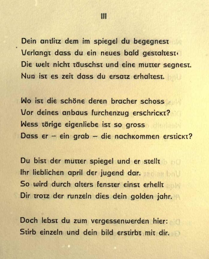 Shakespeare Sonnette. Umdichtung von Stefan George. Berlin: Georg Bondi, 1909